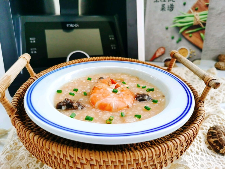 瑶柱鲜虾粥～米博的做法