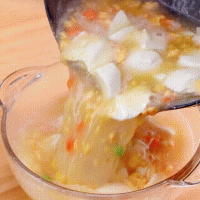 鲜香滑嫩的【鲜虾豆腐羹】，一口下去唇齿留香的做法图解8