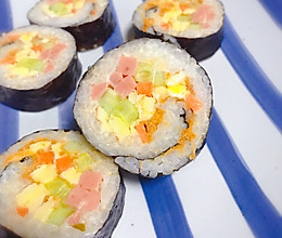 卷一卷切一切的简单寿司，紫菜包饭的做法
