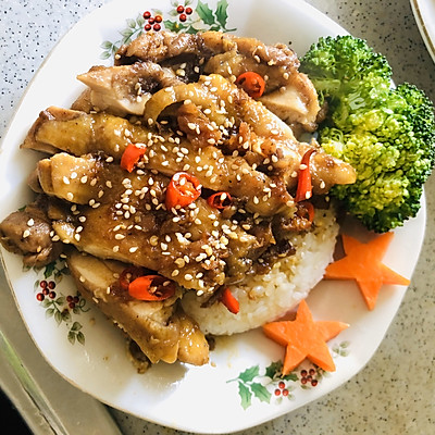 腿排饭