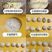 低糖椰蓉牛奶排包（一次发酵）❗️ 热狗胚❗️ 免手套膜的做法图解2