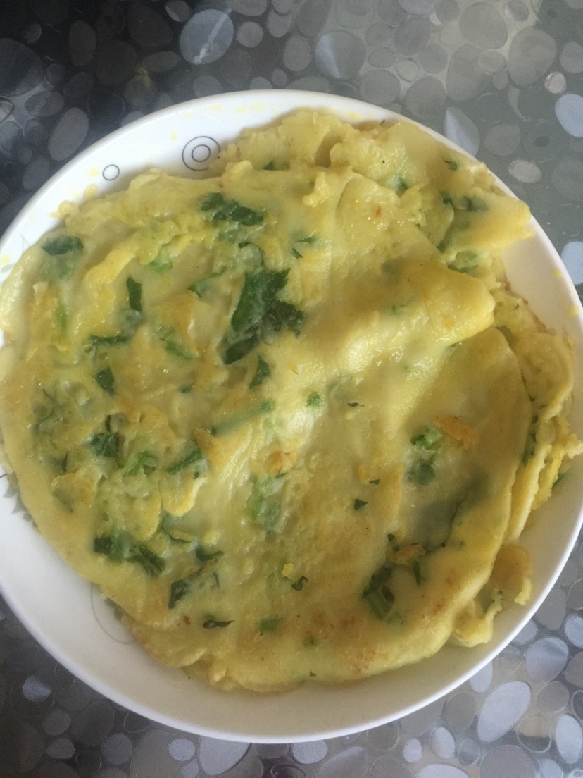 菠菜鸡蛋饼的做法图解6