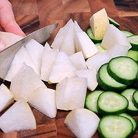 夏日一抹小清新「雪梨黄瓜饮」清甜爽口除燥解腻的做法图解4
