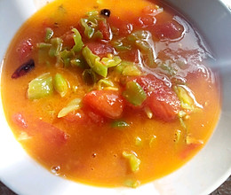 青椒烩西红柿的做法
