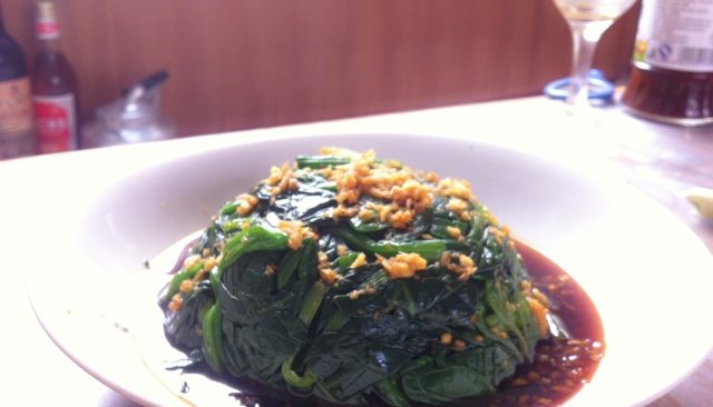 姜汁菠菜的做法