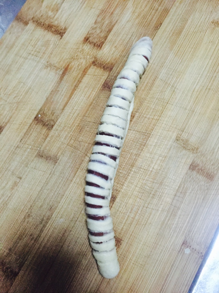 毛毛虫面包(香芋馅)的做法图解9
