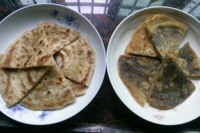 香葱&豆沙馅煎饼