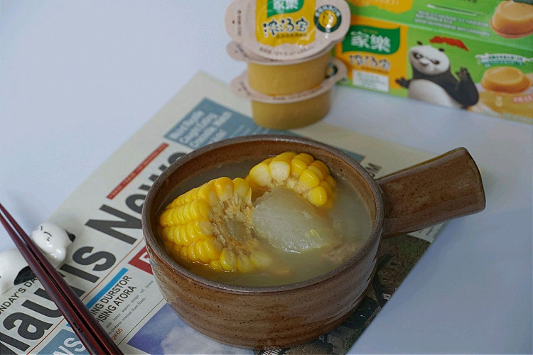 家乐浓汤宝~冬瓜玉米排骨汤的做法