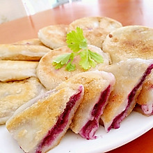 家常糯米紫薯饼