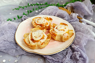 饺子皮版芒果酥塔