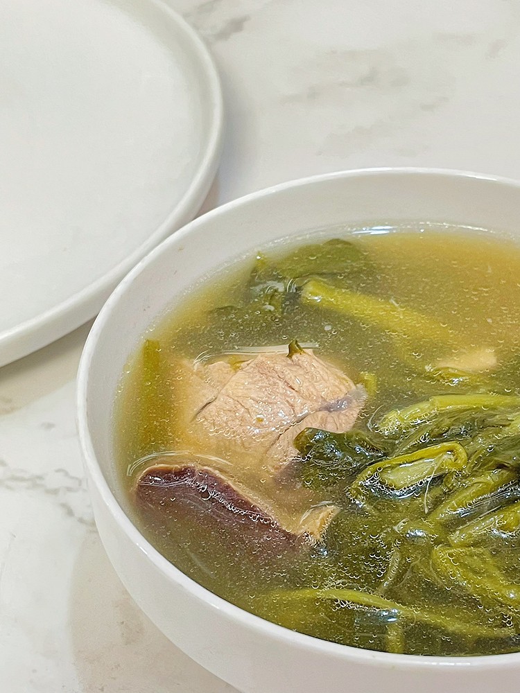 清热润肺的西洋菜陈肾汤的做法