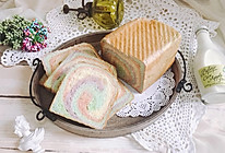 夏日小清新可爱 彩虹吐司面包 给宝宝爱心早餐#相约MOF#的做法