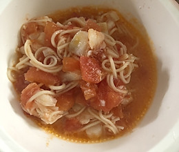 宝宝辅食：番茄鳕鱼面的做法