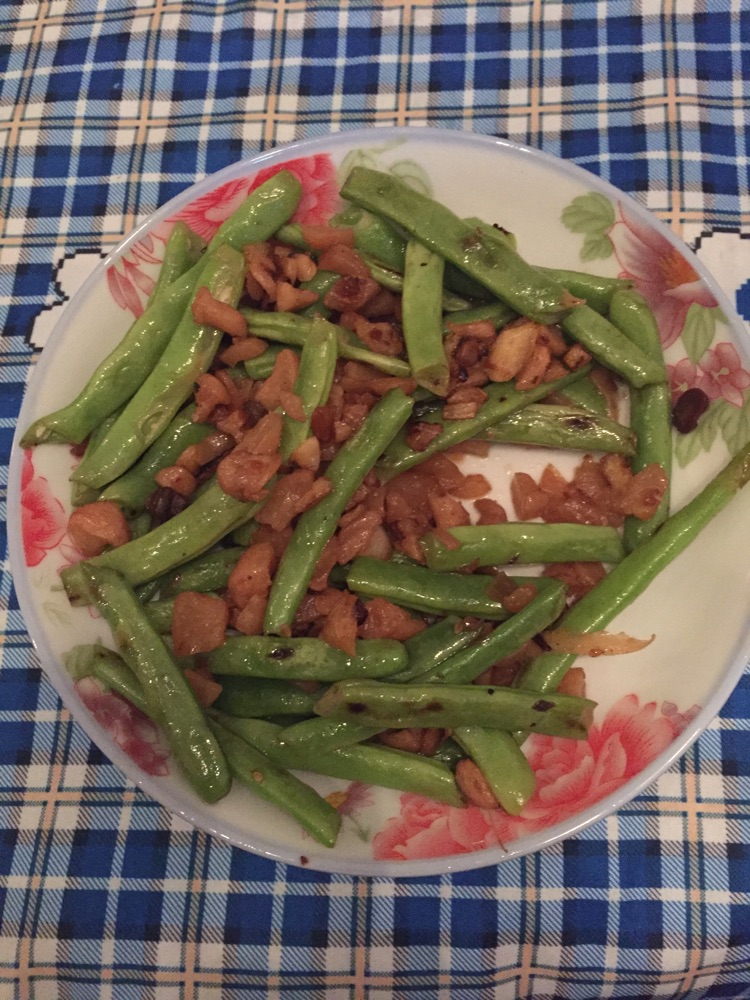 萝卜干煸四季豆的做法图解7