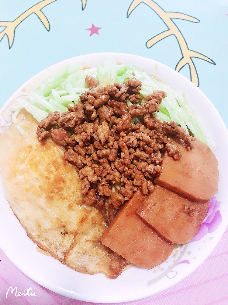 肉沫拌面的做法