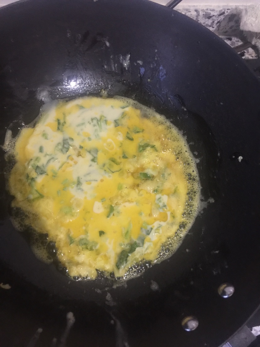 菠菜鸡蛋饼的做法图解4