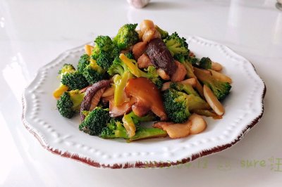 生炒肉蒜菇兰花