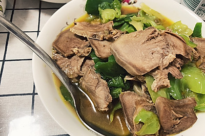 猪舌头炒青椒