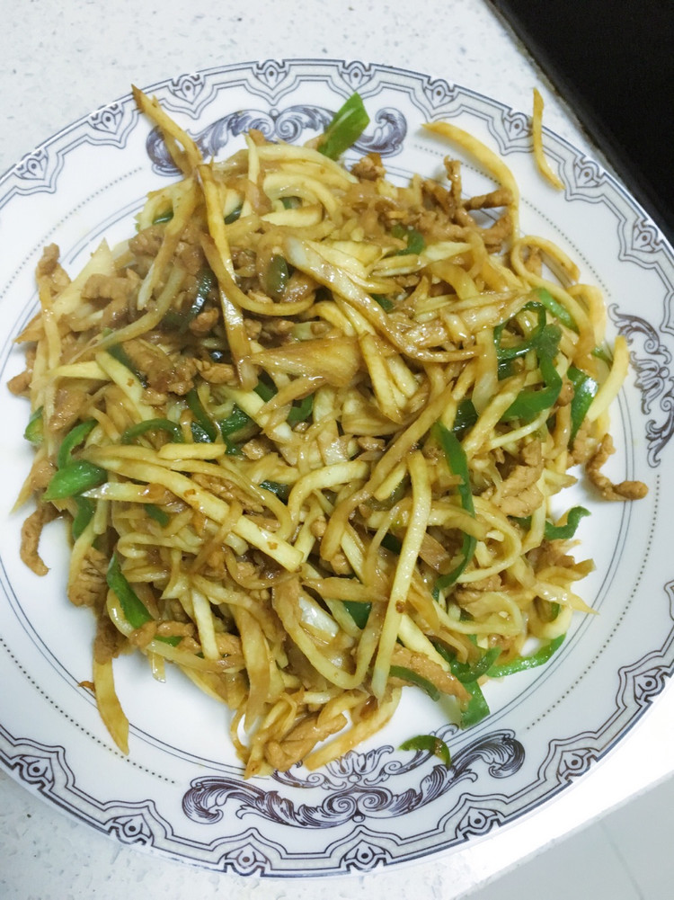 茭白肉丝的做法
