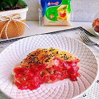 #pick哪种真芝味-爆浆流心#火龙果爆浆芝心饼的做法图解11