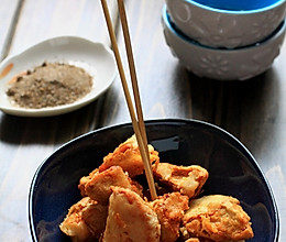 长肉肉的零食——椒盐白灵菇的做法