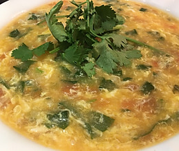 西红柿油菜鸡蛋疙瘩汤的做法