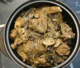 蘑菇粉条炖鸡块的做法