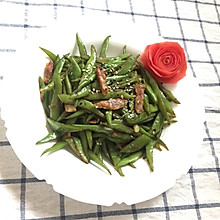 扁豆肉丝（附雕玫瑰花步骤）