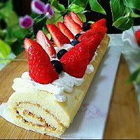 草莓蛋糕卷#我的烘焙不将就#的做法图解11