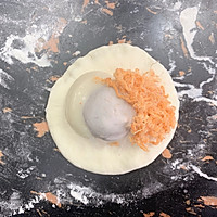 芋泥蛋黄麻糬肉松面包的做法图解8
