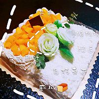 经典：榴莲芒果双拼蛋糕的做法图解4