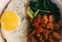 夜宵-鸡肉韩式拌饭的做法