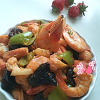 大虾煸花菜的做法图解8