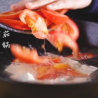 超低热量胡辣番茄豆腐紫菜汤的做法图解4