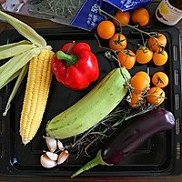 香烤蔬菜拼盘#美的烤箱菜谱#的做法图解1