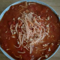 西红柿烩金针菇的做法图解4