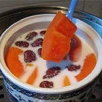木瓜红枣鲜奶炖的做法图解4