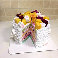 超简单彩虹蛋糕（有内涵）的做法图解12