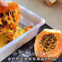 #本周热榜#橙汁木瓜～粤式甜品的做法图解2