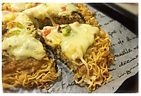 酸菜口味儿的鸡肉泡面Pizza的做法