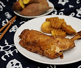 可乐黑椒大鸡腿炖红薯 —— 一人食·懒人食的做法