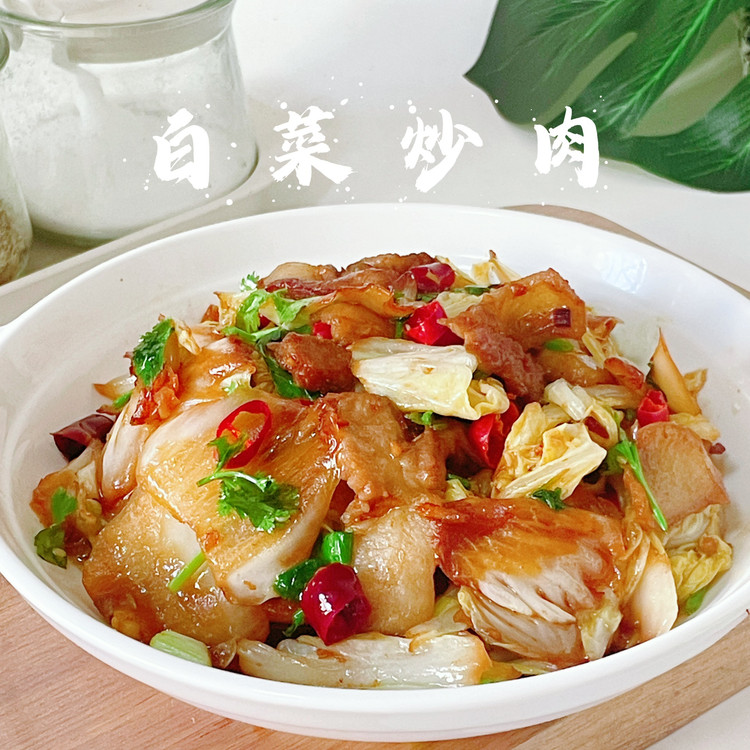 白菜炒肉的做法
