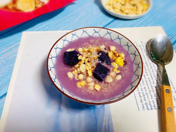 紫薯燕麦粥