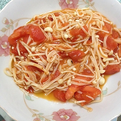 番茄炒金针菇