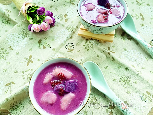 【私房玫瑰香芋紫薯糖水】的做法图解6