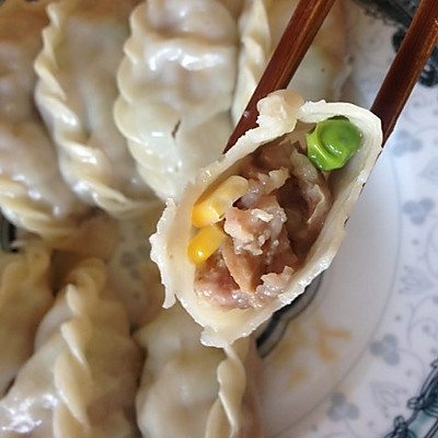 冬菇玉米豌豆饺子