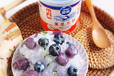 什锦蝶豆花冰