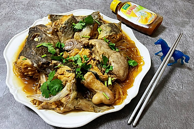 家焖粉条胖头鱼