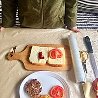 #换着花样吃早餐#七岁儿童自制三明治的做法图解4