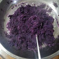 芝心豆沙紫薯糯米糍的做法图解3